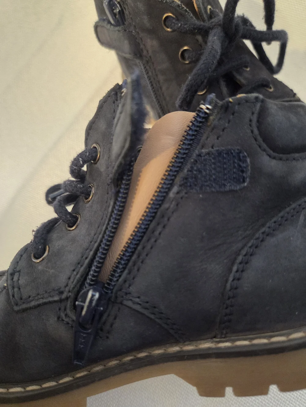 Stride Rite Sawyer Boys Navy Lace-Up Ankle Boots Size 8.5